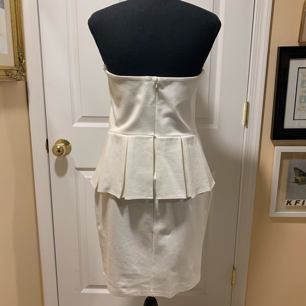 Talulah strapless peplum style mini dress size L - Picture 5 of 15